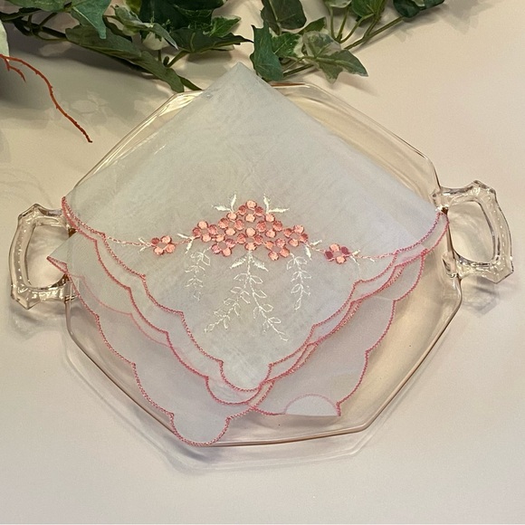 Blush Pink Depression Glass Footed Dish with Handles - Picture 7 of 14